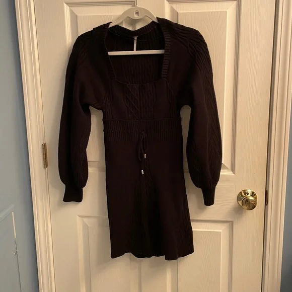free people cable knit sweater dress Free People Women's Good As Sweater Dress Gold Size XS